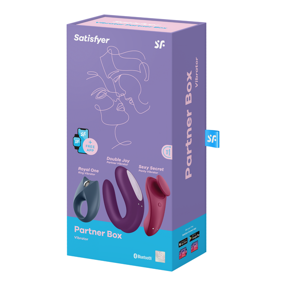 Набор Partner Box 3(смарт-вибратор для пар + вибратор в трусики + виброкольцо)Satisfyer (Германия) sexstyle | Зображення 6