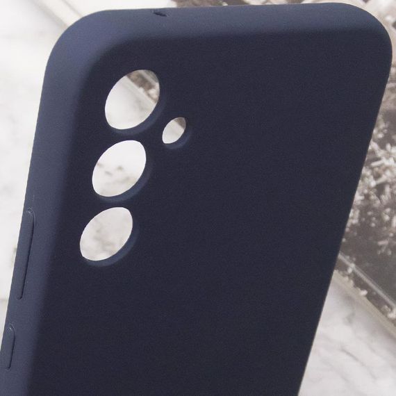 Чохол Silicone Cover Lakshmi Full Camera (AA) with logo для Samsung Galaxy A35 Синій / Midnight blue | Зображення 3