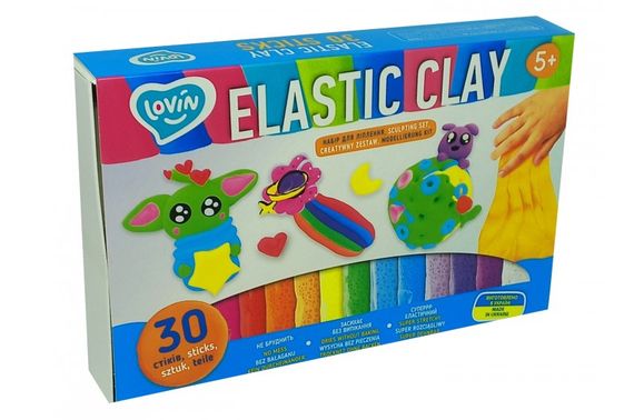 Набір для ліплення з легким пластиліном 70141 "Elastic Clay" 30 шт LOVIN
