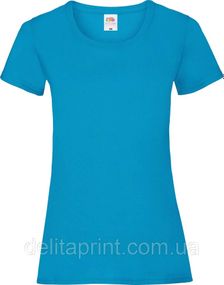 Футболка Fruit of the Loom Valueweight Ladies Бирюзовый S