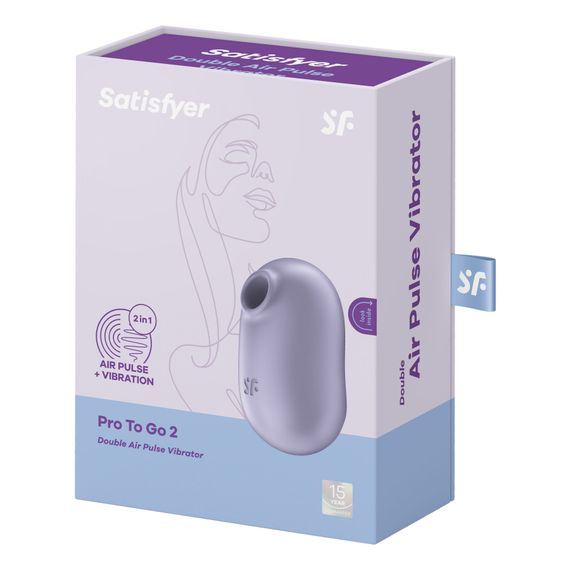 Вакуумний стимулятор із вібрацією Satisfyer Pro To Go 2 Violet | Зображення 6