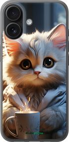 Чохол на iPhone 16 Білий кіт "5646u-3709-2448"