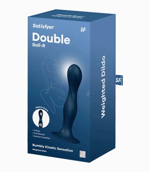 Універсальний фалоїмітатор Satisfyer Double Ball-R з 2 обважненими кульками, що рухаються всередині sexstyle | Зображення 6