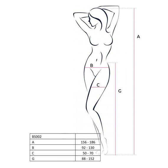 Бодістокінг Passion BS002 white, імітація панчіх і пояса, S/M/L | Зображення 3