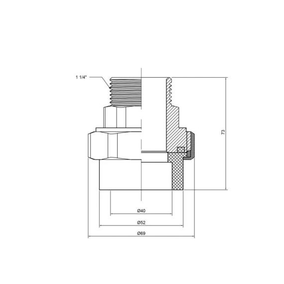 Згон "Американка" PPR Thermo Alliance 40х1" 1/4 ЗР | Зображення 1