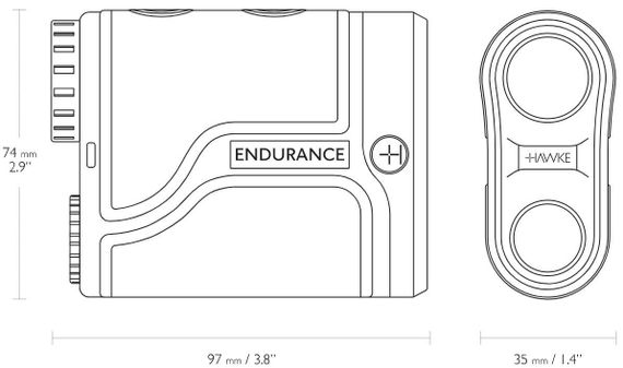 Лазерний далекомір Hawke Endurance OLED 6x21 1500м Далекомір лазерний Тактичний лазерний далекомір Далекомір лазерний | Зображення 3