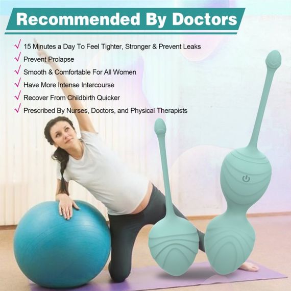 Набір вагінальних віброкульок Every Night Toys Audrey, 3 шт, з дистанційним пультом, бірюзовий sexstyle | Зображення 1