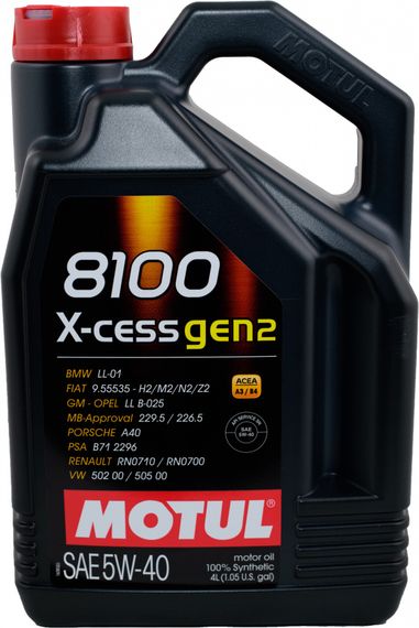 Моторна олива Motul 8100 X-CESS Gen2 5W-40 4л.