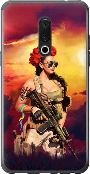 Чехол на Meizu 15 Украинка с оружием "5316u-1472-17620"