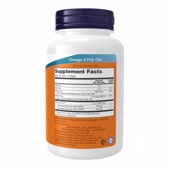 Cod Liver Oil 1000mg - 90 sgels | Зображення 1