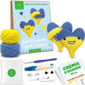 Два цвета, одна Любовь / Набор для Вязания Игрушки Крючком / Набор для Творчества Амигуруми / Интерьерн (6723)