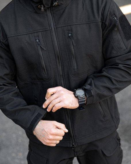 Міська тактична куртка MAXIMUS софтшел black ПП7980 | Зображення 3