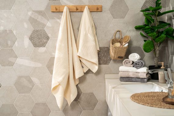 Набір рушників махрових Ardesto Lotus, 50х90см, 70х140см, 2шт, 100% бавовна, айворі (ART2357IV) | Зображення 1