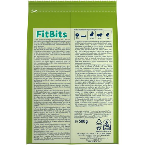 Ласощі Vitakraft Fit Bits для декоративних гризунів овочі та люцерна 500 г | Зображення 2