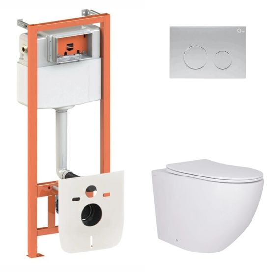 Набір Qtap Nest 4 в 1 підвісний унітаз Robin Ultra Quiet 520x365x365 + комплект інсталяції QT13332381AW47502
