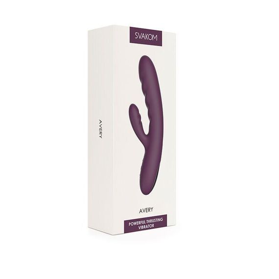 Вібратор-кролик Svakom Avery Lilac зі стовбуром, що рухається, рух вперед-назад Sex Aura | Зображення 5
