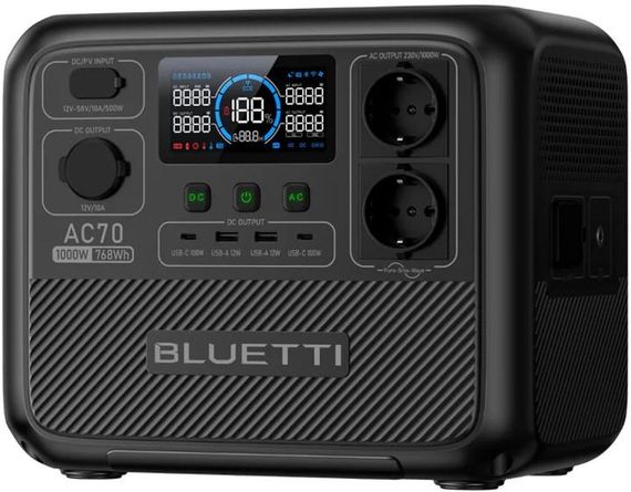 Зарядна станція Bluetti AC70 / 1000 Вт / 768 Вт.год / LiFePO4 | Зображення 2