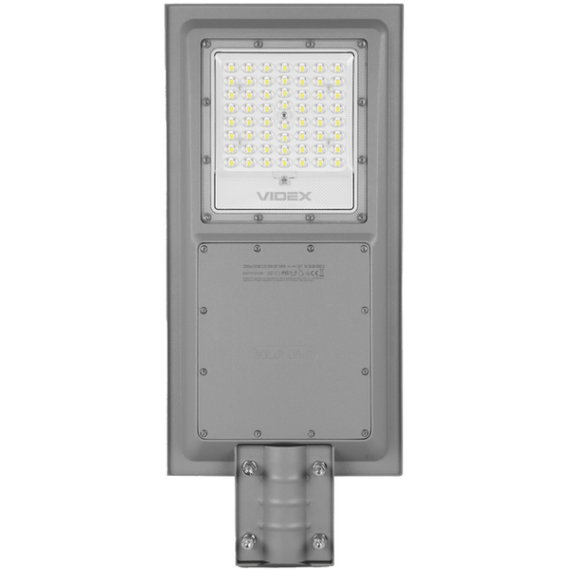 Автономний вуличний LED ліхтар VIDEX VL-SLSO-082-S 2300Lm 5000K з сонячною панеллю та акумулятором