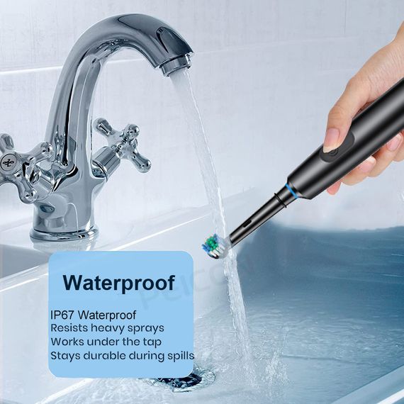 Електрична зубна щітка з 4 змінними насадками, USB-перезаряджання, таймер. Рожева | Зображення 7