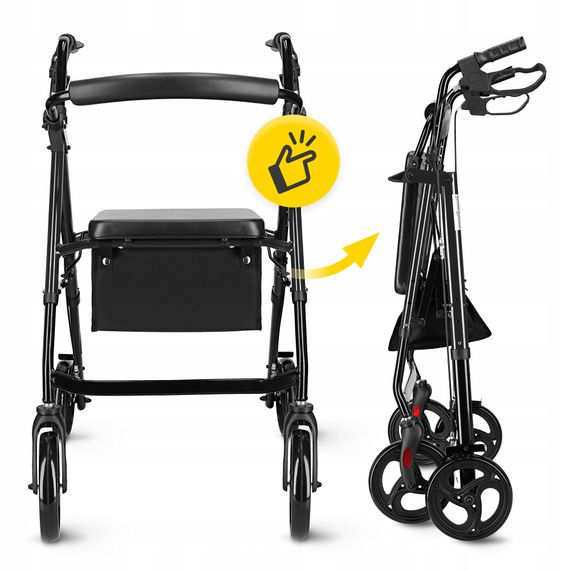 Роллер для ходьби 4FIZJO складний, зі сумкою Black (P-5905973406475) | Зображення 7