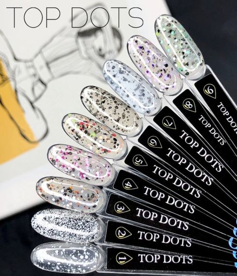 Топ Crooz Dots Top №05 (с разноцветными декоративными частичками) 8мл | Зображення 9