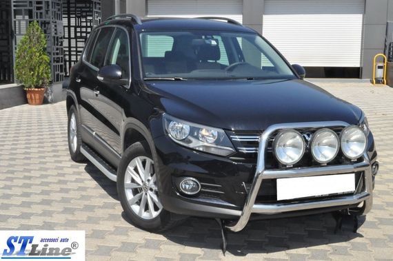 Кенгурятник WT018 (нерж) для Volkswagen Tiguan 2007-2016 гг | Зображення 2