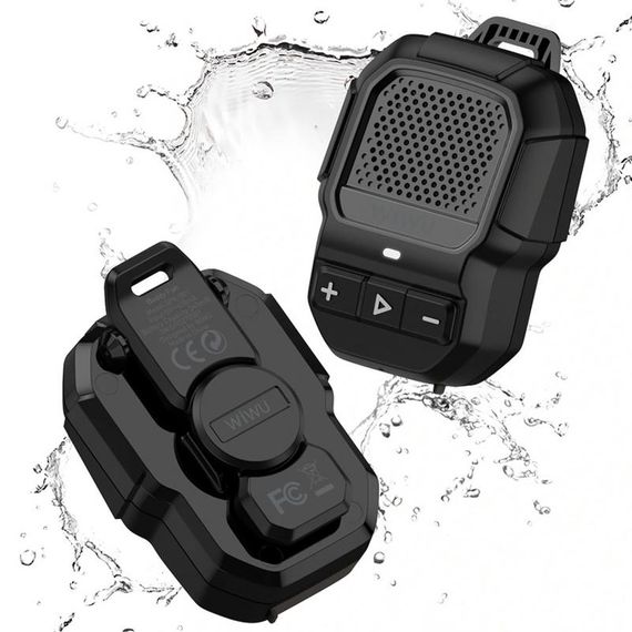 Bluetooth Колонка WiWU SPK-001 Buddy Fun with Magnetic Clip 3W Black | Зображення 4