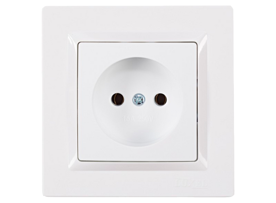 Розетка внутрішня 1-я без заземлення (біла) IP20 Latina Ny95000052