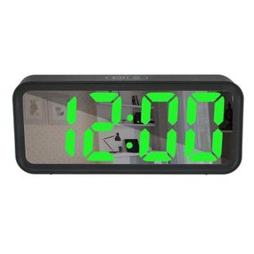 Годинник настільний DT-6508 з будильником та USB зарядкою із зеленим підсвічуванням