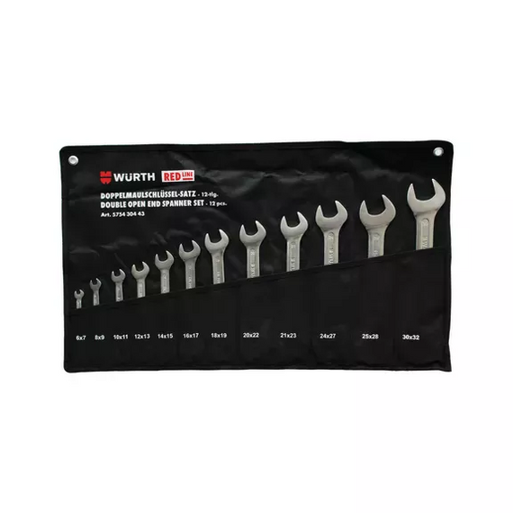 Набор рожковых ключей Wurth 575430443 двойных WS6-32 12 шт Red Line