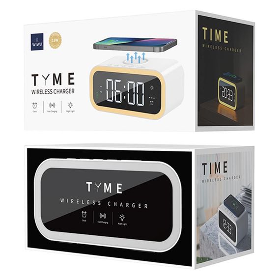 БЗУ WIWU Wi-W015 2 in 1 Time Wireless Charger White | Зображення 5
