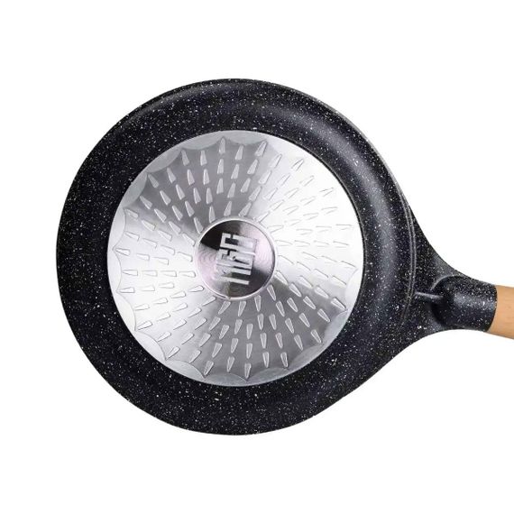 Алюминиевая блинная сковорода с мраморным антипригарным покрытием Ø 22 см, толстое дно MGC Black HP-4-427B | Зображення 4