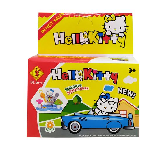 Конструктор дитячий Hello Kitty ігровий конструктор Котик для дівчат розвиваючий конструктор дитячий