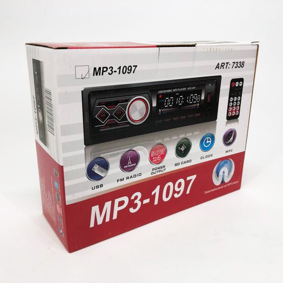 Автомагнитола MP3-1097 BT ISO со съемной панелью, Автомагнитола магнитола в авто с Usb сенсорная | Зображення 4