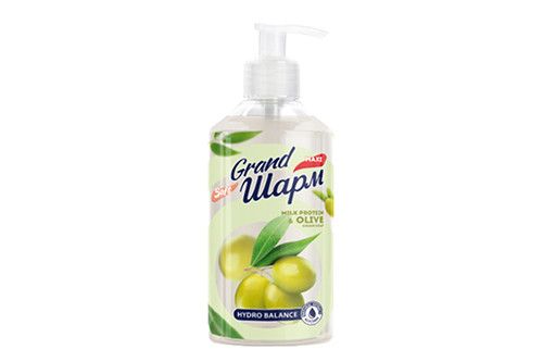 Мило туалетне рідке Grand Шарм Молочний протеїн і Оливка 500 мл (пляшка) 0835721