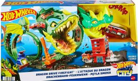 Трек Хот Вілс Сіті Небезпечні істоти Атака вогняного дракона Hot Wheels City Dragon Drive Firefight