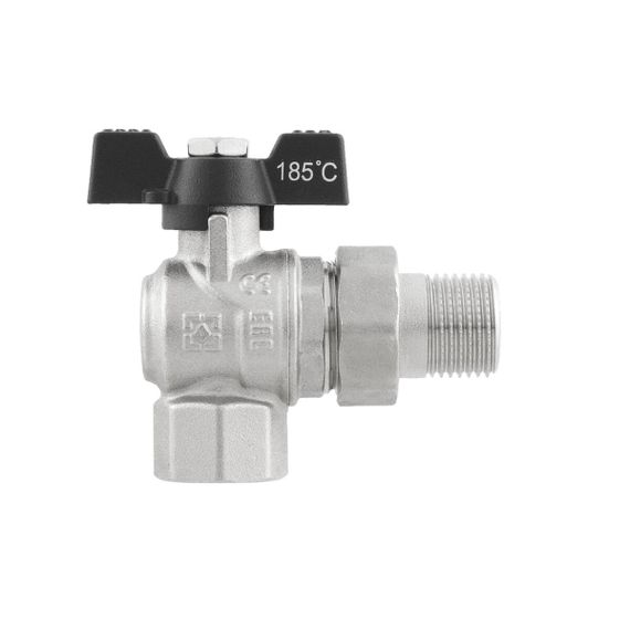 Кран кутовий кульовий Raftec BLACK DN15 ЗВ 1/2" метелик DRBS1-U | Зображення 5