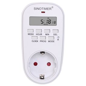 Розетка c цифровим тижневим таймером Sinotimer TM518, 16A, 3000W, 230V