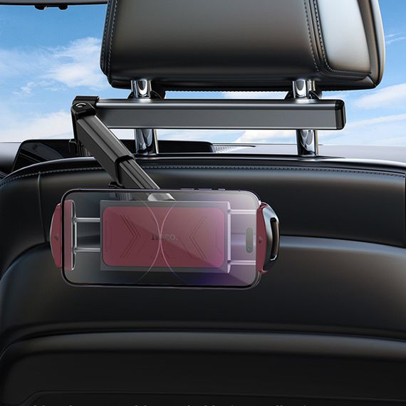 Автодержатель Hoco H69 Gamble telescopic на подголовник Black / Red | Зображення 6