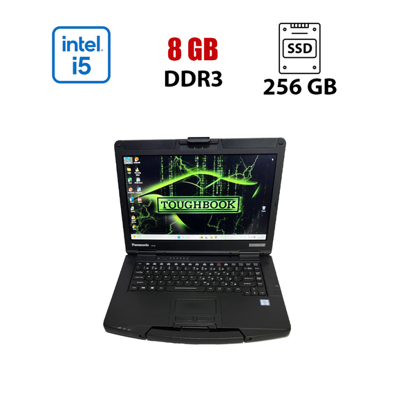 Защищенный ноутбук-трансформер Panasonic Toughbook CF-54 / 14" (1920x1080) TN / Intel Core i5-6300U (2 (4) ядра по 2.4 - 3.0 GHz) / 8 GB DDR3 / 256 GB SSD / Intel HD Graphics 520 / WebCam б/у