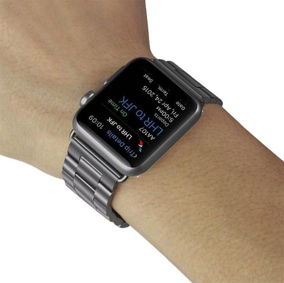 Металевий ремінець Primo Steel годинника Apple Watch 38mm / 40mm / 41mm - Black | Зображення 3