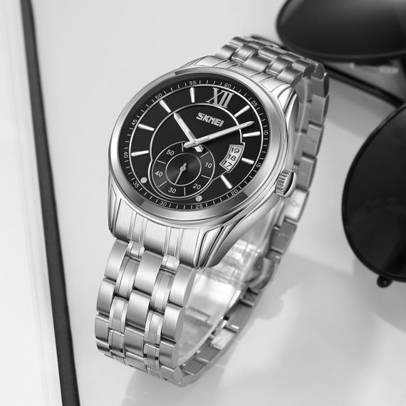 Чоловічий годинник Skmei 9319SIBK Silver-Black | Зображення 3