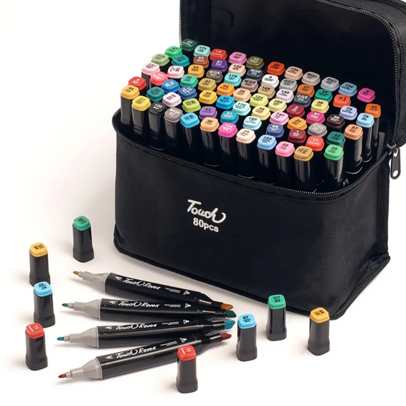 Набір для скетчингу (80 маркерів), Фломастери професійні для художників   знижка
