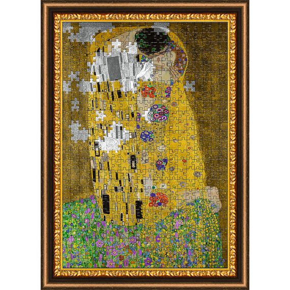 Пазл "Густав Климт. Поцелуй" 500 элементов 37542 Trefl Art, на листе (5900511375428) | Зображення 1