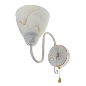 Бра настенное накладное классическое BKL-496W/1 E14 WH/G