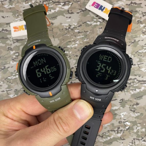 Skmei 1231BK All Black Smart Watch + Compass | Зображення 3