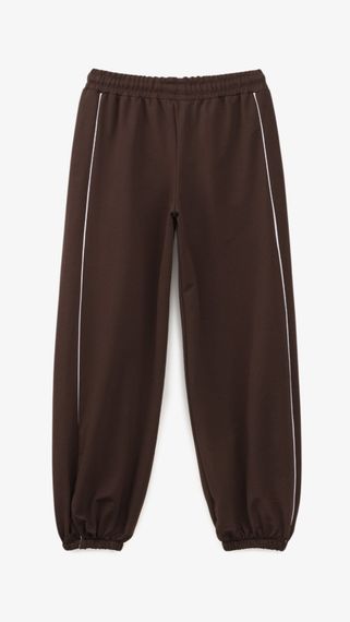 Спортивні штани однотонні для дівчинки Dinomin 18334 152 см Коричневий shop (2000999420597) | Зображення 3