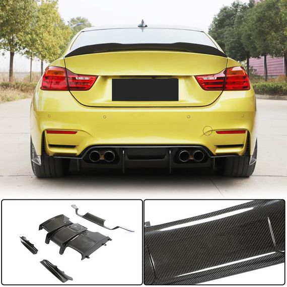 Дифузор заднього бампера V1 (для F80, Карбон) для BMW 3 серія F-30/31/34 2012-2019 рр