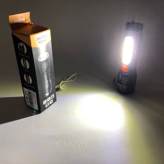 Ліхтар акумуляторний з LED і COB Bailong BL-P716-P50 із зумом і USB Type-C | Зображення 7