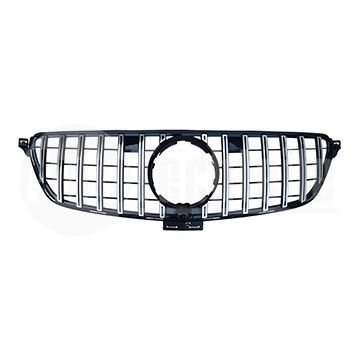 Решетка радиатора Mercedes Benz W166 15-18 (хром/чёрн.) GTR, AutoTechteile, 130 8847, 130 8848